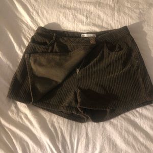 Zara Olive Green Corduroy Skort-Size M